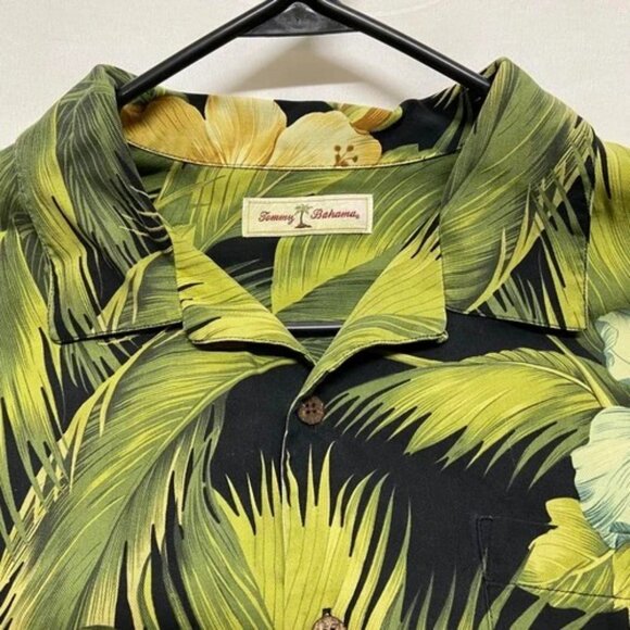 Tommy Bahama RUM Button Down Shirt Men's XL Floral Hawaiian Silk Resort Top READ - Picture 10 of 14